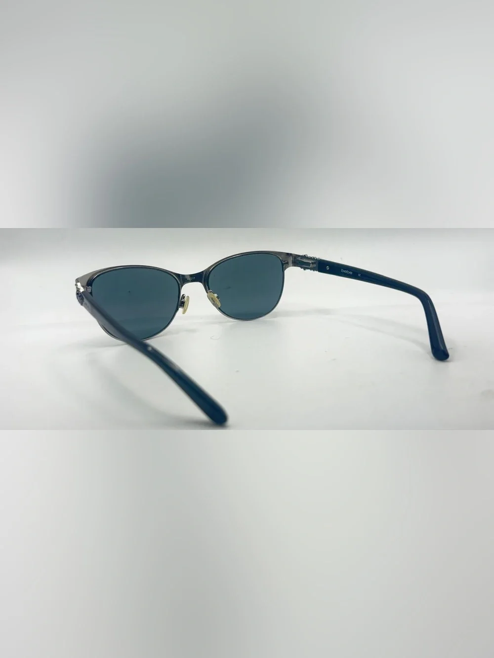 Bebe BB5069 Black Silver Oval Metal Sunglasses Frames Only